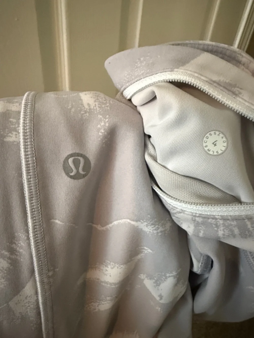 lululemon athletica Light Gray Printed High-Rise Leggings